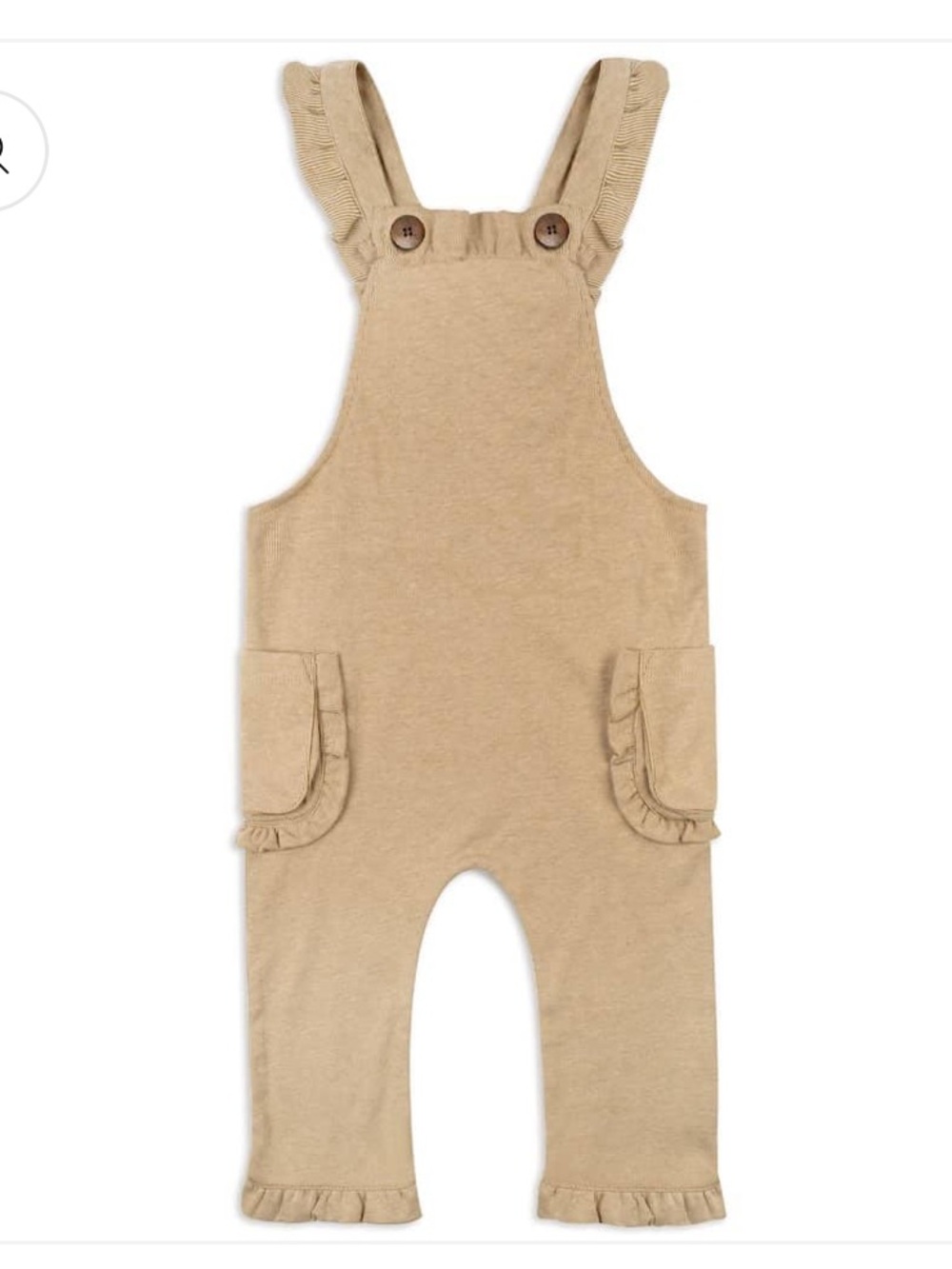 Milkbarn Rust Pinstripe Ruffle Overall 3-6M NWT